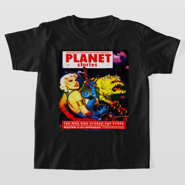 QUIRKY 1950er RETRO SCI FI PULP COMIC T-Shirt (Ablage )