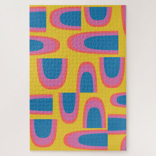 Quirky Abstrakte geometrische Formen in leuchtende Puzzle