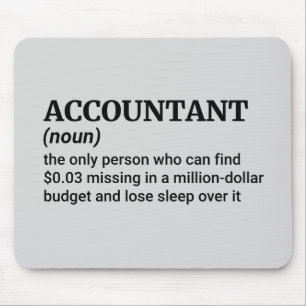 Quirky Accountant Spaß Mousepad