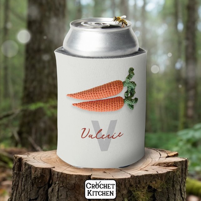 Quirky Amigurumi Minimalistisch Crochet Carrots Na Dosenkühler (Von Creator hochgeladen)