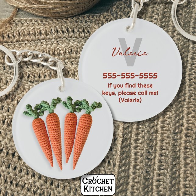 Quirky Amigurumi Minimalistisch Crochet Carrots Na Schlüsselanhänger (Von Creator hochgeladen)