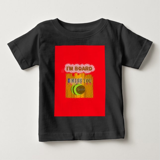 Quirky Art Print Baby T-shirt (Vorderseite)