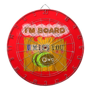 Quirky Art Print Dartscheibe