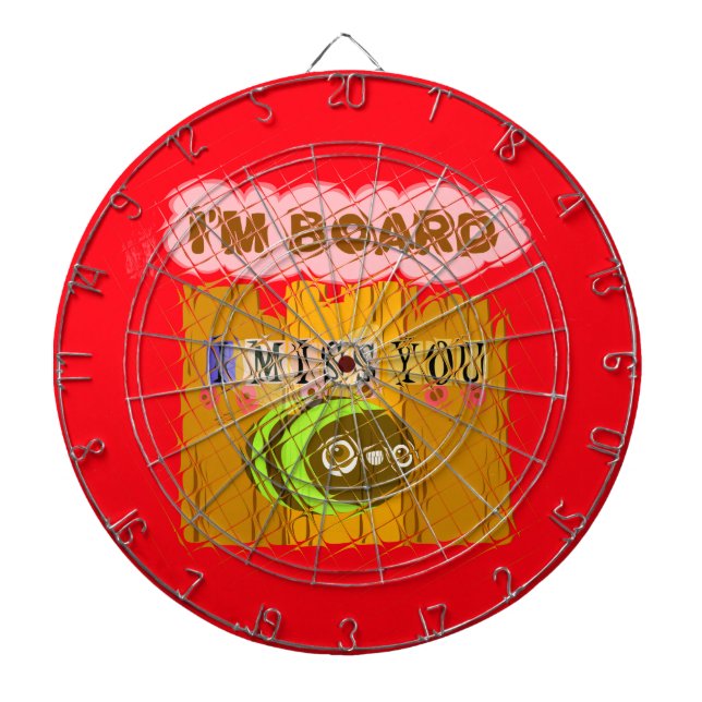 Quirky Art Print Dartscheibe (vorne)