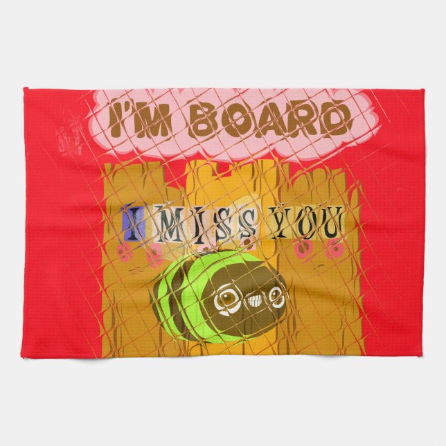 Quirky Art Print Küchentuch (Horizontal)