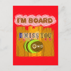 Quirky Art Print Postkarte