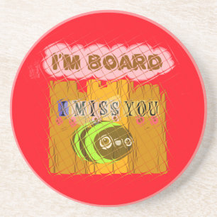 Quirky Art Print Sandstein Untersetzer