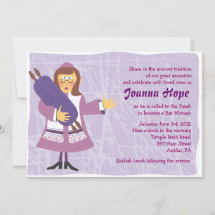Quirky Bar Bat Mitzvah Einladung