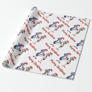Quirky Birds Weihnachtspapier Geschenkpapier