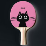 Quirky Black Kitty| Funny Felge Tischtennis Schläger<br><div class="desc">Das purrote Tischtennispongpaddel für schwarze Katzen-Liebhaber! Eine niedliche mit Augen,  schwarze Katze. Besuchen Sie Jenn’s Doodle World für noch lustigere Geschenke und Designs für Liebhaber von Haustieren.</div>