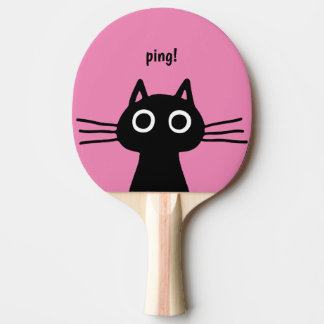Quirky Black Kitty| Funny Felge Tischtennis Schläger