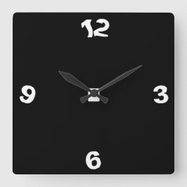 Quirky Black/White> Wall Clock Quadratische Wanduhr