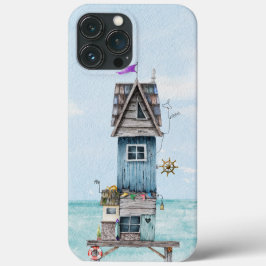 Quirky blaue Strandhütte Hütte Case-Mate iPhone Hülle