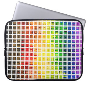 Quirky Boho Karierte farbenfrohe Gay Rainbow Prila Laptopschutzhülle