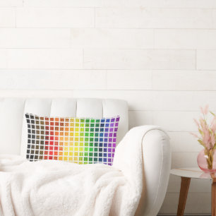 Quirky Boho Karierte farbenfrohe Gay Rainbow Prila Lendenkissen