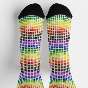 Quirky Boho Karierte farbenfrohe Gay Rainbow Prila Socken
