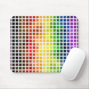 Quirky Boho Karo Farbige Schwule Regenbogen-Fahne Mousepad