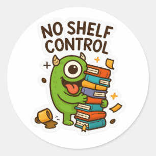 Quirky Book Lover Sticker - Fun & Colorful Design