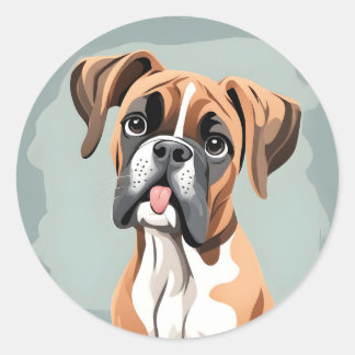 Quirky Boxer Sticker