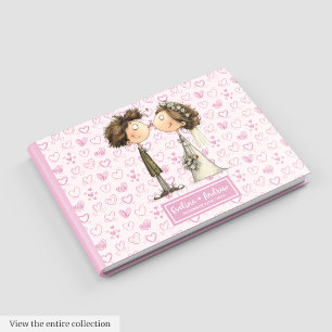 Quirky Bride Groom Personalisiert Gästebuch