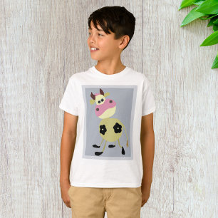 Quirky Cartoon Kuh Fun Farm Animal T-Shirt