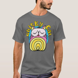 Quirky Cat Pink Cat T-Shirt