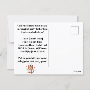 Quirky Cat Whimsical Feline Art von Cat Lovers Postkarte