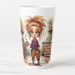 Quirky Coffee Lady 1. Cup Latte Tasse