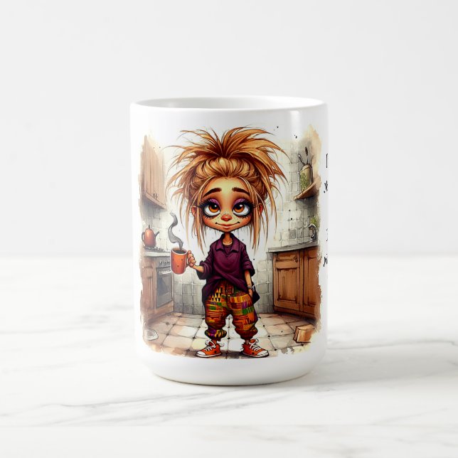 Quirky Coffee Lady 1. Cup Tasse (Mittel)