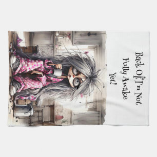 Quirky Coffee Lady Back Off Kitchen Handtücher