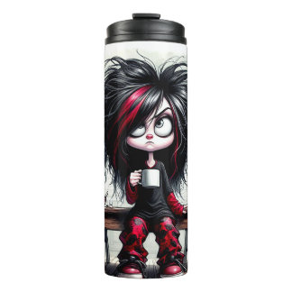 Quirky Coffee Lady Beginne keinen Thermal Tumbler Thermosbecher