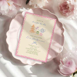 Quirky Colorful Bridal Party Einladung