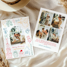 Quirky Colorful Christmas Arch Photo Doodle 