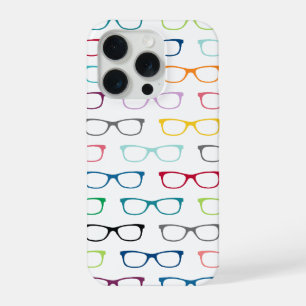 Quirky Colorful Hipster Glasses Pattern iPhone Hülle