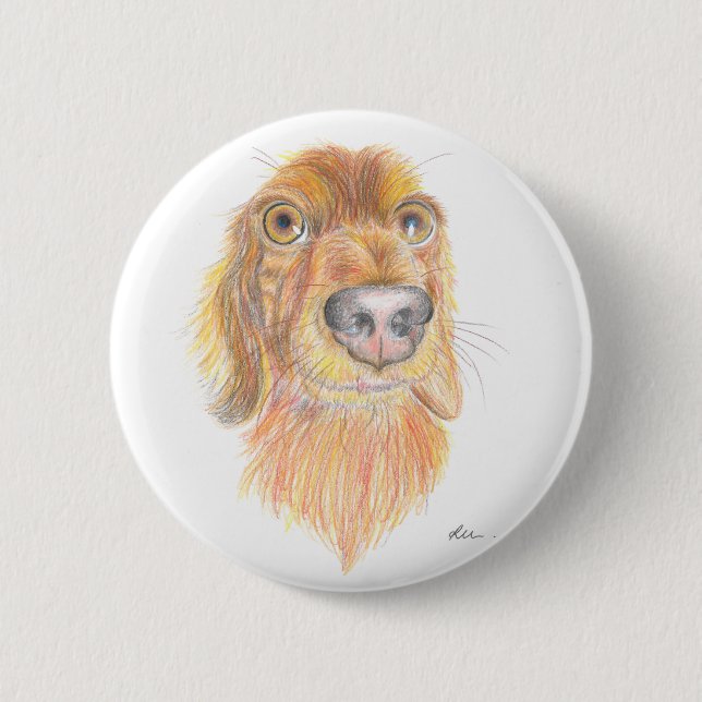 Quirky-Dackel Button (Vorderseite)
