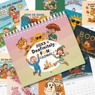 Quirky Deaf Awareness Cartoon Design Kalender
