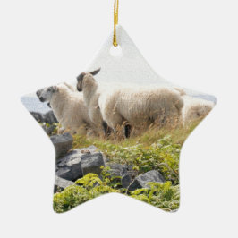 Quirky Designs - Schafe in einem Feld Keramikornament