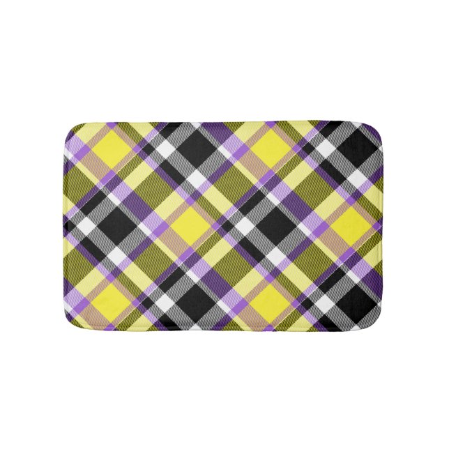 Quirky Eclectic Boho - Flag für nichtbinäre Karier Badematte (Vorderseite)