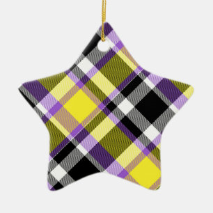 Quirky Eclectic Boho - Flag für nichtbinäre Karier Keramik Ornament