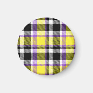 Quirky Eclectic Boho Nonbinary Karo Stolzflagge Magnet