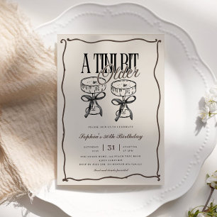 Quirky Espresso Martini A Tini Bit Ältere Geburtst Einladung