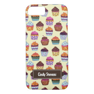 Quirky farbenfrohe Cupcakes Illustrationsmuster Case-Mate iPhone Hülle