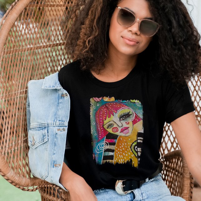 Quirky farbenfrohe Kunst, Dichtung und Musik Tri-Blend Shirt (Von Creator hochgeladen)