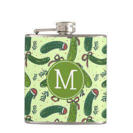 Quirky Festivals Weihnachtsmuster Flachmann