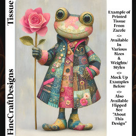 Quirky Frosch, farbiger Teppich, Rose DL7L Decoupa Seidenpapier