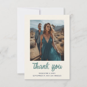 Quirky Fun Green Handwriting Script Hochzeitsschri Dankeskarte