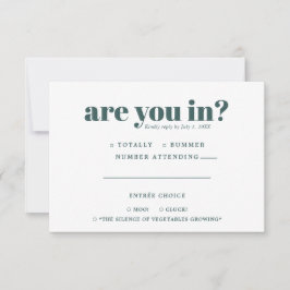 Quirky Fun Wedding RSVP | 70er Typografie Ankündigung