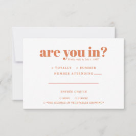 Quirky Fun Wedding RSVP | 70er Typografie Ankündigung