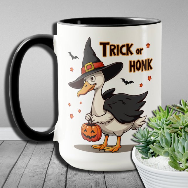 Quirky Funny Halloween Duck Costume Trick oder Hon Tasse (Von Creator hochgeladen)