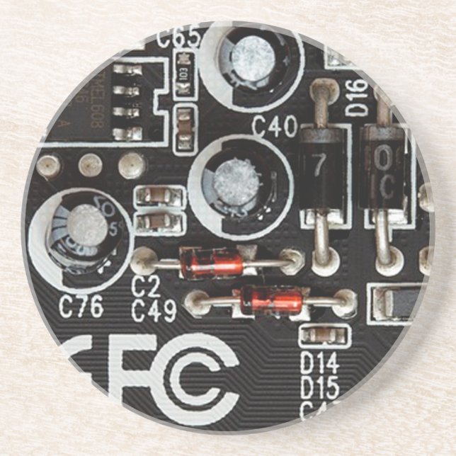 Quirky Geeks Circuit Board Graphic Untersetzer (Vorne)